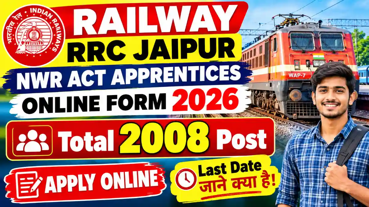 Railway RRC Jaipur NWR Act Apprentices Online Form 2026